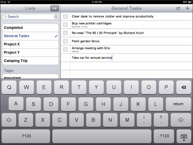 iPad Test Screen Design
